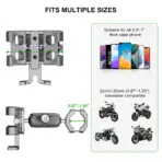 FANAUE Motorcycle Bike Phone Holder Mount Aluminum Alloy with Vibration Dampener ATV/ UTV Bike Scooter Handlebar GPS Clip - Image 5