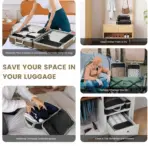 6PCS Travel Compressed Packing Cubes Storage Organizer Set With Shoe Bag Mesh Visual Luggage Portable Lightweight Suitcase Bag - Image 6