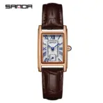 SANDA 1116 New Fashion 2025 Elegant Design Rectangle Dial Water Resistant Quartz Movement Business Women Analog Wrist Watch часы - Image 11