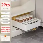 New Kitchen Storage Rack with Slide Rails Pull-out Kitchen Drawer Type Storage Tray Spice Box Storage Shelf Cabinets Organizer - Image 10