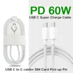 1-50Pcs 60W Type C Weaving Cable For Apple iPhone 14 13 12 11 15 17 16 Pro Max Plus USB C Fast Charging Cable Phone Accessories - Image 8