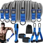 Resistance Strap with Handle: Used for Muscle Training, Strength Building, Body Shaping, Yoga, Home Fitness Equipment - Natural - Image 9