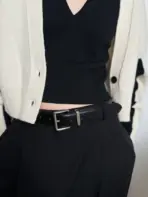 Luxury Suede Leather Belt for Women Fashion Gold Pin Buckle Wide Ladies Waist Belts Dresses Jeans Daily Casual Wear - Image 2