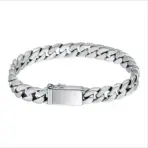 100% S925 Sterling Silver Bracelet 8MM Punk S925 Silver Jewelry Never Fade Carry certificate Men Women Jewelry Gifts - Image 5