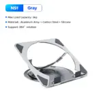 ORICO Laptop Stand for Desk Adjustable Laptop Riser 360° Rotating Ergonomic Notebook Holder Game RGB for All Laptops up 17 Inch - Image 10