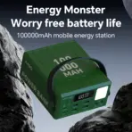 KONFULON 100000mAh Power Bank Fast Charge PD 20W Large Capacity 22.5W  with 7 Outputs & LCD Display Battery Bank Outdoor Camping