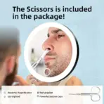 Tweezers & Scissors 30x Magnifying Mirror Set LED-Lit Magnifying Makeup Mirror 30x Magnification Makeup Mirror Portable Travel - Image 4