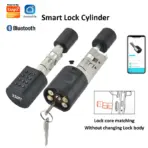 Tuya APP Fingerprint Cylinder Electronic Smart Door Lock Digital Keypad Code Key Card Remote Control Adjustable Home Apartment - Image 4