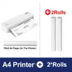 Portable A4 Thermal Printer Bluetooth Photos PDF Document Printing Machine Folded Rolls Paper For Office Work Home School Travel - Image 12