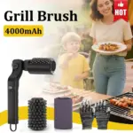 Electric Grill Brush, Cordless Rechargeable Grill Cleaning Brush with Stainless Steel Brush Head, Cleaner for BBQ Grate