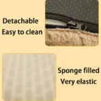 3D Foam Pet Bed With Removable Washable Faux Fur Cover Orthopedic Waterproof Dog Bed For Crate Anti-Slip Bottom Dog Bed - Image 3