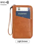 Anti theft RFID shielded passport clip travel wallet waterproof PU ticket storage bag multifunctional passport wallet - Image 7