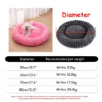 40-90cm 6 Sizes Round Pet Bed for Large Dog Bed Super Soft Cat Bed Plush Dog House for Medium Dog House Winter Warm Sleeping - Image 16