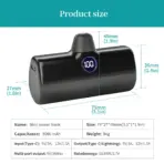 Mini Power Bank 5000mAh Poratable Fast Charge Wireless Type-C/Lightning Plug External Battery Powerbank - Image 6