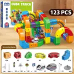 51/62/81/105//123/167PCS Electric Magical Track Train 3D Building Tracks Cube Rails STEM Educational Toys Birthday Puzzle Gift - Image 3