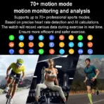 New For OPPO Ultra Thin Smart Watch Men AMOLED HD Screen Always Show Time Heart Rate Bluetooth Call Sports Waterproof Smartwatch - Image 5