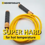 SUPER HARD PVC HARDNESS 90A for above temperature 30℃ 86°F 10mm 450 grams heavy wood handle jump skip rope with ball bearing - Image 5