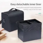 Large Makeup Carrying Train Case for Women, Travel Bag Storage Box,4 Tier Professional Nail Organizer Case with Adjustable - Image 5