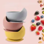 Food Grade Silicone Child Dish Set Baby Feeding Bowl Suction Plate Straw Cup Wooden Spoon Fork for Kids Tableware Toddler Dishes - Image 4