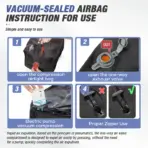 Men Vacuum Compression Backpack 15.6in Laptop Backpack Expand Hiking Vacuum Travel Backpack, Ryanair Backpack 40x30x20 Cabin Bag - Image 3