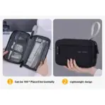 Large Capacity Lightweight Waterproof Cosmetic Organizer Storage Bag With Compartments Foldable Makeup Toiletry Pouch - Image 5