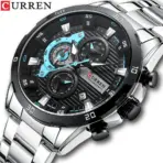 CURREN 8402 Men's Stainless Steel Watch Creative Fashion Luminous Dial with Chronograph Leisure Luxury Men's Watch Reloj Hombre - Image 3