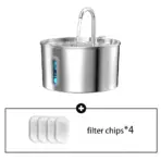 ZYFeeder 2.2L Automatic Water Fountain Stainless Steel Pet Water Feeder Cat/Dog Drink Bowl Water Dispenser Silent With Window - Image 11