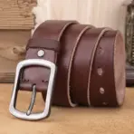 Natural cowhide belt for men's hard metal buckle soft original cowhide mens leather belt unique texture real leather jeans belt - Image 25