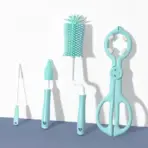 Silicone Bottle Cleaning Brush Baby Pacifier Straw Scrubber Small Brush 360 Degree Glass Cup Washing Kitchen Cleaning Tool Set - Image 19