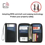 New Travel Passport Clip Wallet Women and Men Multifunctional PU Leather Card Holde RFID Anti Theft Swiping Wallets Storage Bag - Image 3