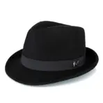 Men Winter Thick Warm Felt Fedora Hats Wool Gentleman Jazz Cap Homburg Male Classical Narrow Brim Top Hat - Image 12