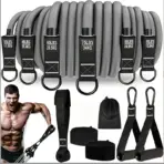 Resistance Strap with Handle: Used for Muscle Training, Strength Building, Body Shaping, Yoga, Home Fitness Equipment - Natural - Image 11
