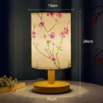 LED Square Decoration Table Lamps Simple Chinese Style Dimmable EU Plug Night Light Fabric Lampshade Bedroom Bedside Lights - Image 8