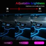 18IN1 Full Color Streamer Car Ambient Lights RGB 64 Color Universal LED Interior Hidden Acrylic Strip Symphony Atmosphere Lamp - Image 4