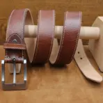 Natural cowhide belt for men's hard metal buckle soft original cowhide mens leather belt unique texture real leather jeans belt - Image 8