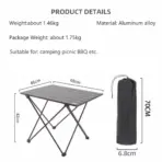TARKA Ultralight Portable Folding Camping Table for Outdoor Picnic BBQ High Strength Aluminum Portable Desk - Image 8