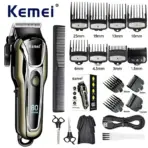 Kemei PG1990A Rechargeable Hair Clipper or Limit Combs Professional Cordless Men Hair Trimmer Men's Hair Cutting Machine Barber - Image 15