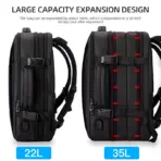 Heroic Knight Travel Backpack Men Business Backpack School Expandable USB Bag Large Capacity 15.6 Laptop Waterproof Backpack Bag - Image 3