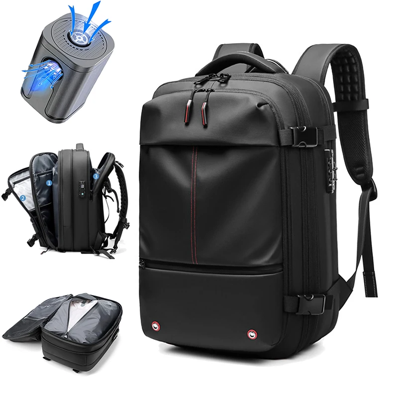 S6635177c327e41df82ab0b5aa9bbe231e-1.webp Travel Men 17 Inch Laptop Backpack Vacuum Compression Backpack Business Large Capacity School Backpack Expand Outdoor Backpack - Image 1