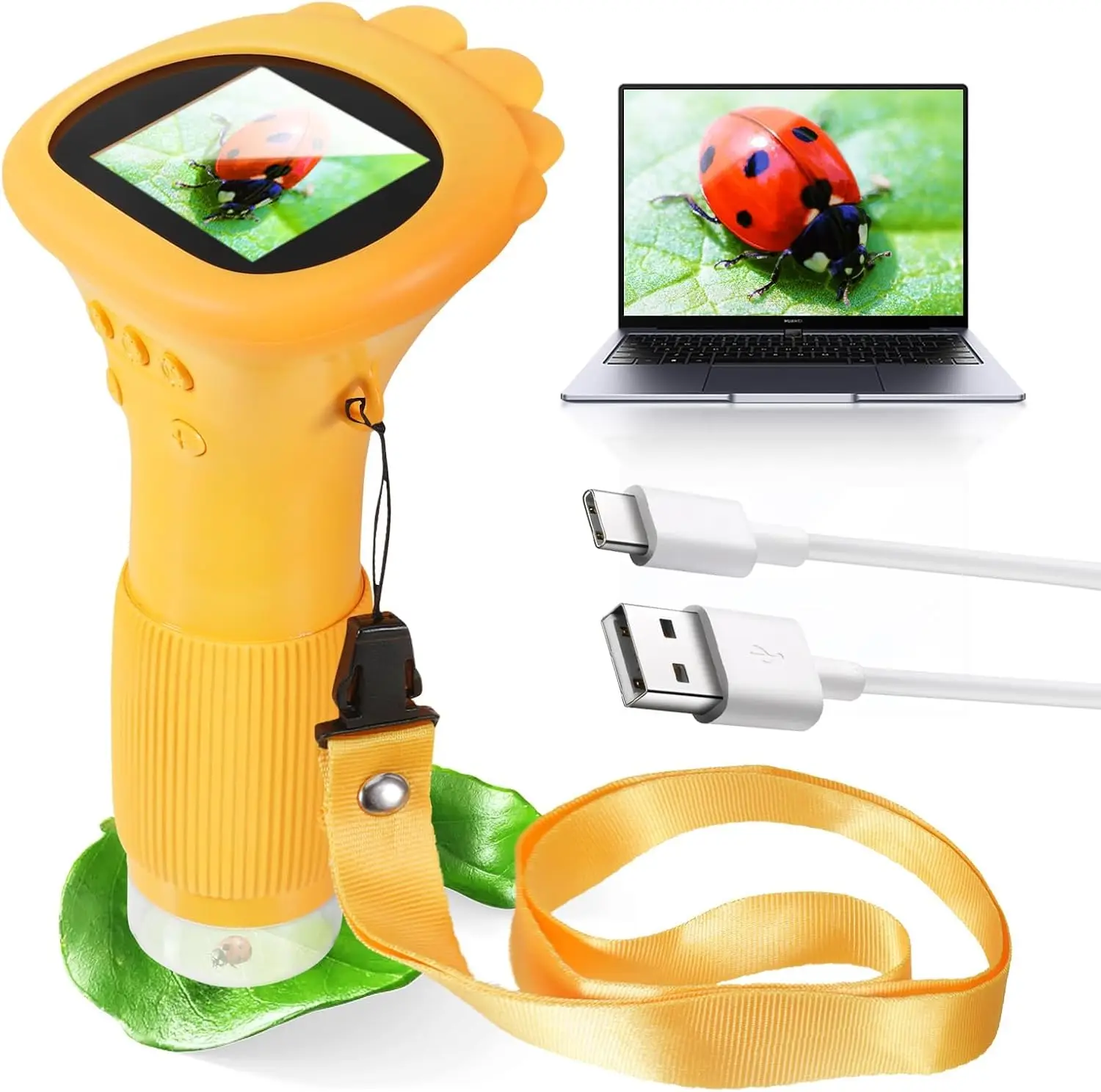 S66c7e27e6a9c4c25bf05879cbd8ef598s.webp Kids Microscope 1000x Magnifier Microscope 200 Megapixels With LED Photo Video Function Educational Toys Science For Children - Image 1