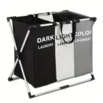 1-3Grids Laundry Basket Foldable Dirty Clothes Organizer Bathroom Waterproof Storage Basket Large Laundry Hamper Two Size New - Image 8