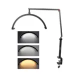 Andoer HD-M3X LED Video Light Half-moon Shaped Desktop Ring Light 3000K-6000K Dimmable for Beauty Salon Makeup Live Streaming - Image 9
