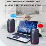 Zealot-S32 Wireless Speaker Outdoor Portable Subwoofer Speaker, Waterproof IPX 6, Dual Pairing,1800mAh Battery - Image 6