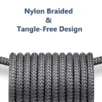 3A USB A to Type C Cable Nylon Braided High-Speed Data Cable USb C Fast Charger Cable Suitable For Xiaomi Samsung Huawei USB C - Image 3