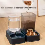 Automatic Cat and Dog Feeder with Drinker - Pet Food Bowl and Drinker Set,Smart Portion Control for Cat and Dog,Without Battery - Image 6