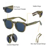 CATERSIDE Fashion Men Sunglasses Small Frame Square Personalized Design Sun Glasses Women Travel Party Business Festival Gift - Image 6