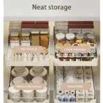 New Kitchen Storage Rack with Slide Rails Pull-out Kitchen Drawer Type Storage Tray Spice Box Storage Shelf Cabinets Organizer - Image 2