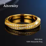100% Pass Diamond Tester Pen Moissanite Ring Matching Wedding Diamond Band for Women 925 Sterling Silver Female Single Tail Ring - Image 16