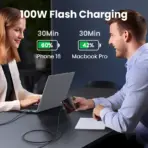UGREEN USB C to USB Type C 100W Fast Charging For MacBook iPhone 17 16 15 iPad Samsung S25 Xiaomi PD Fast Charging 100W 5A USB C - Image 4