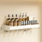 Wall Mounted Kitchen Condimenters Spice Rack Organizer Shelf Kitchen Storage Wall Shelf Organizers Hanging Hook Rack For Kitchen - Image 12
